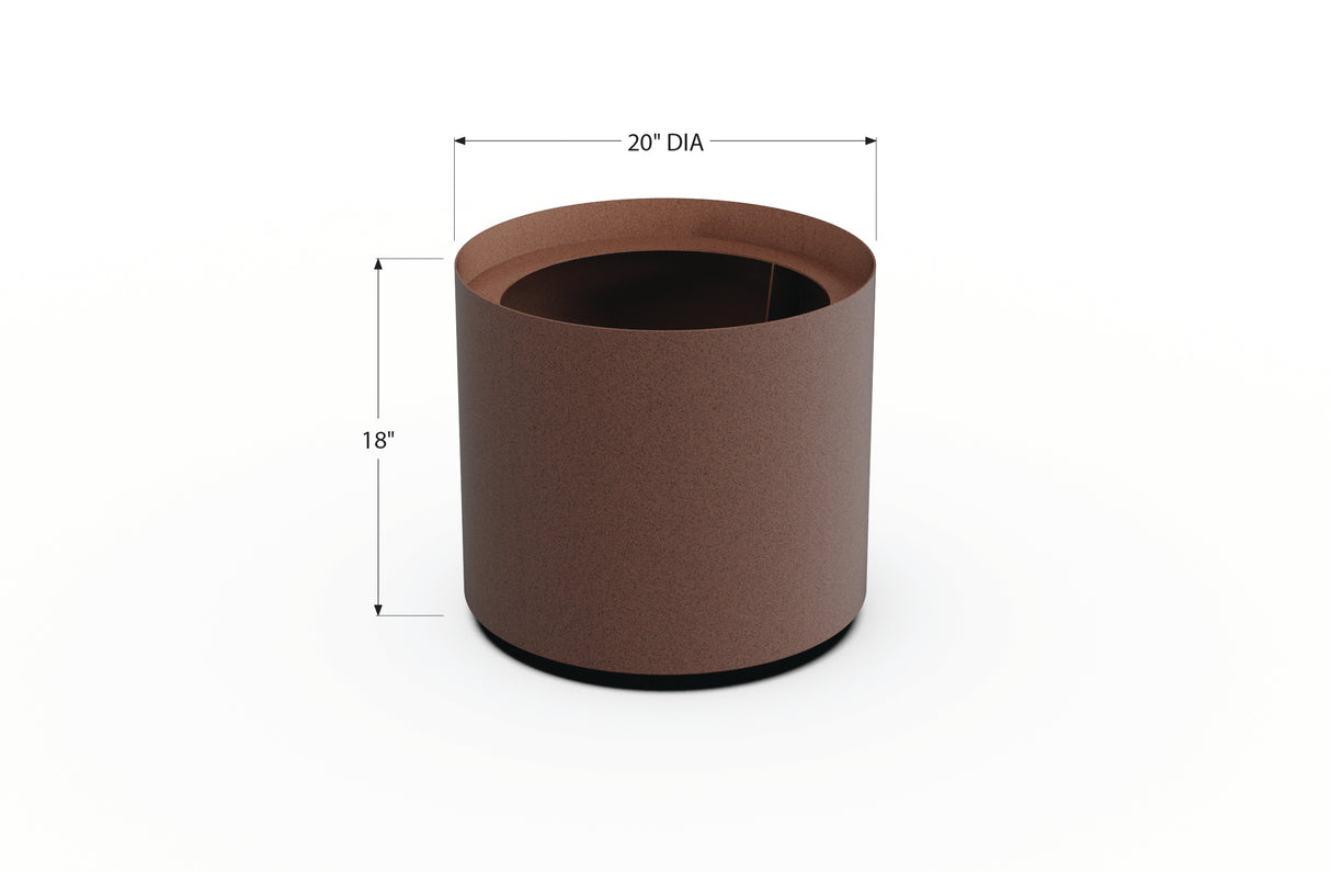 Aluminum Round Planter – 12" to 20" DIA
