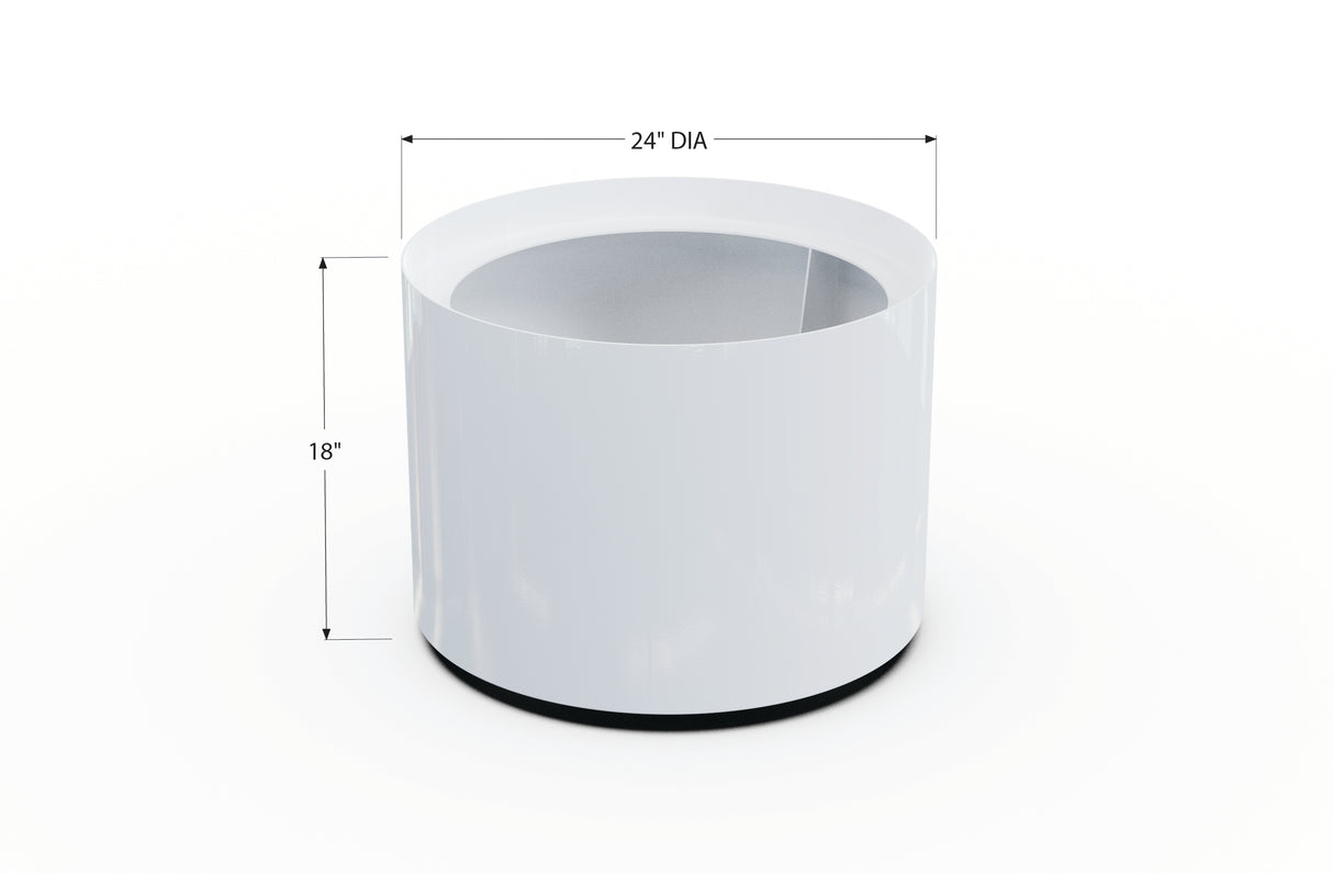 Aluminum Round Planter – 24" to 36" DIA
