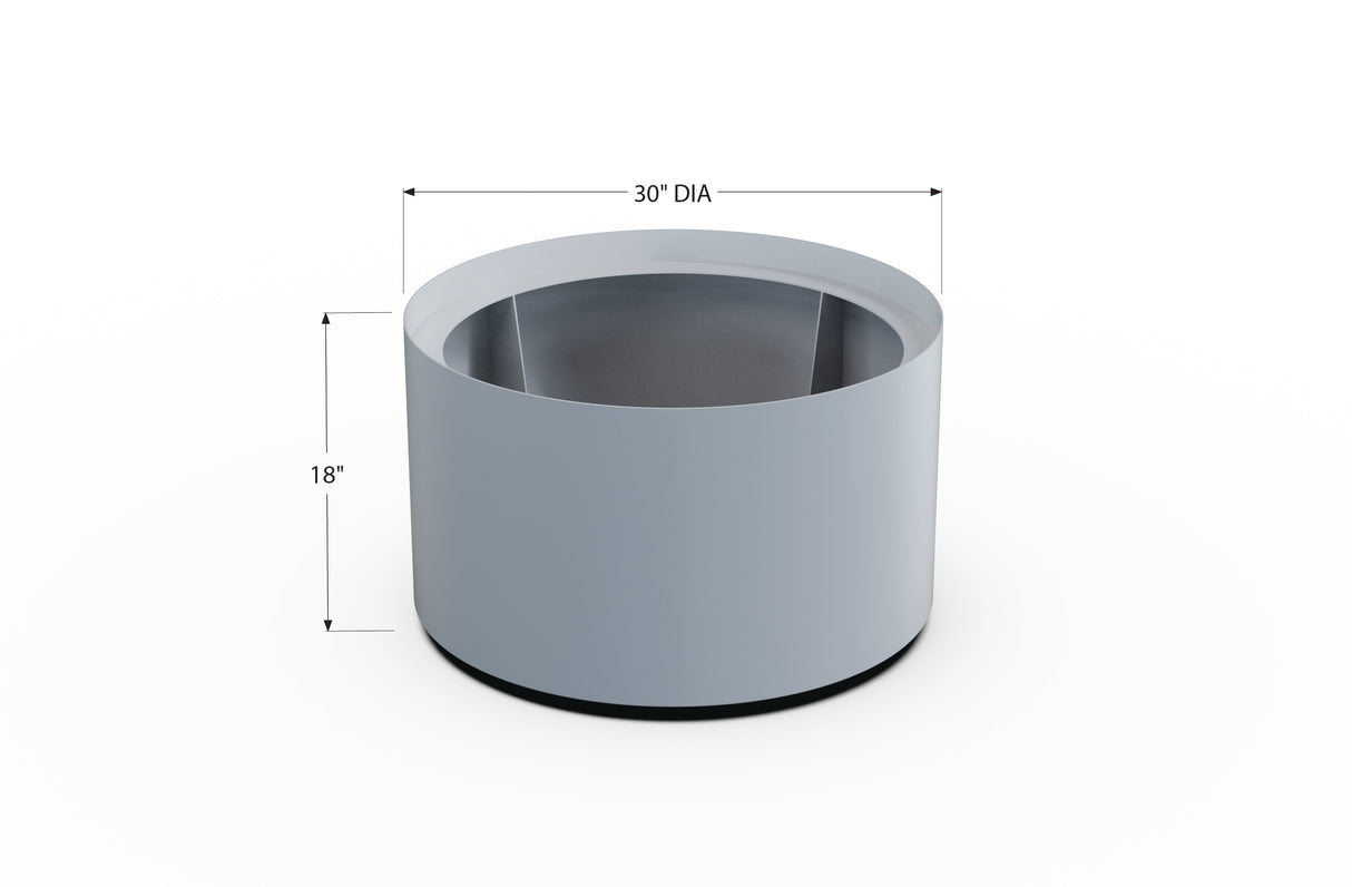 Aluminum Round Planter – 24" to 36" DIA