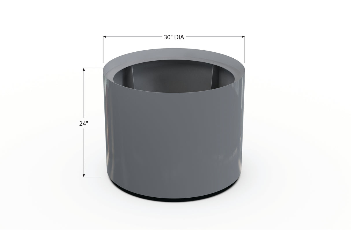 Aluminum Round Planter – 24" to 36" DIA