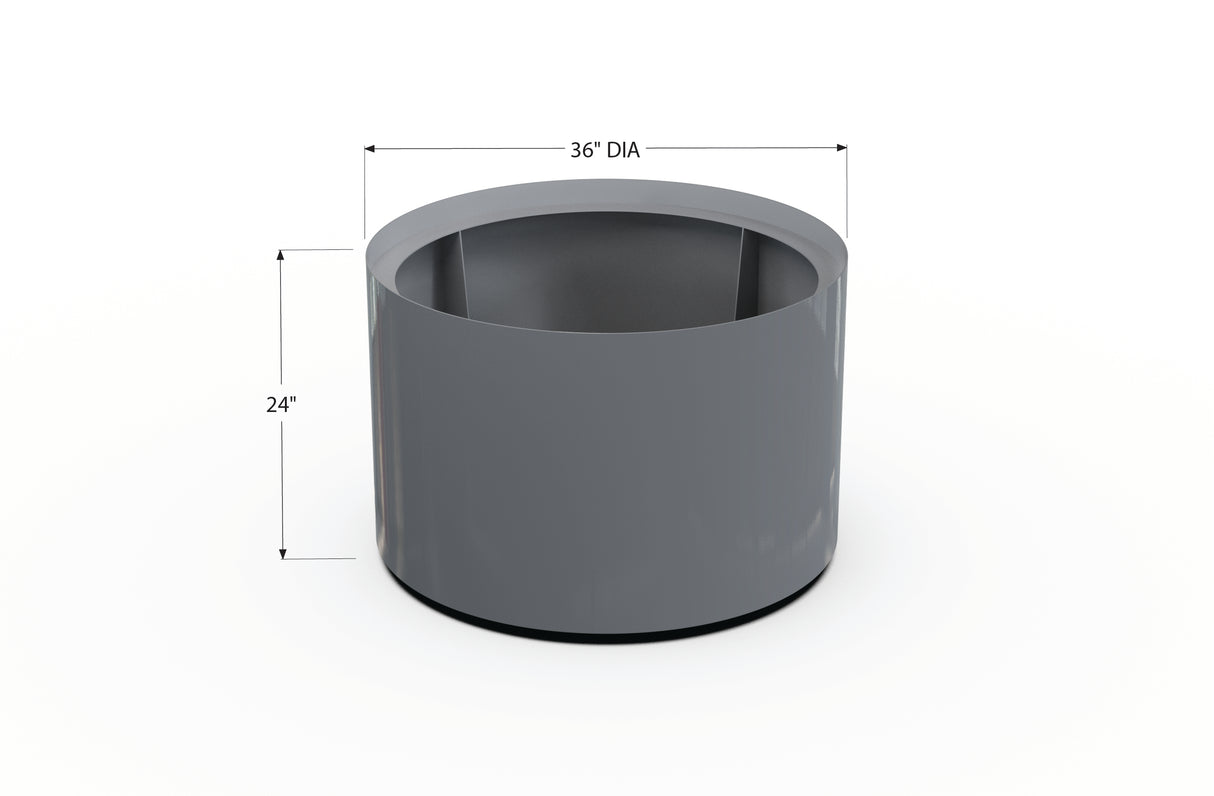Aluminum Round Planter – 24" to 36" DIA