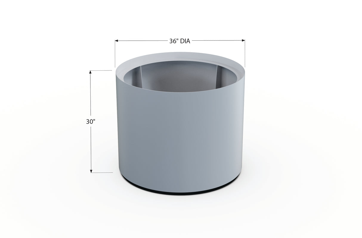 Aluminum Round Planter – 24" to 36" DIA