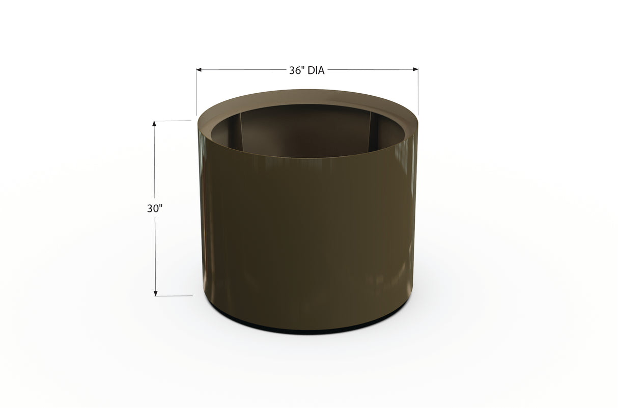 Aluminum Round Planter – 24" to 36" DIA