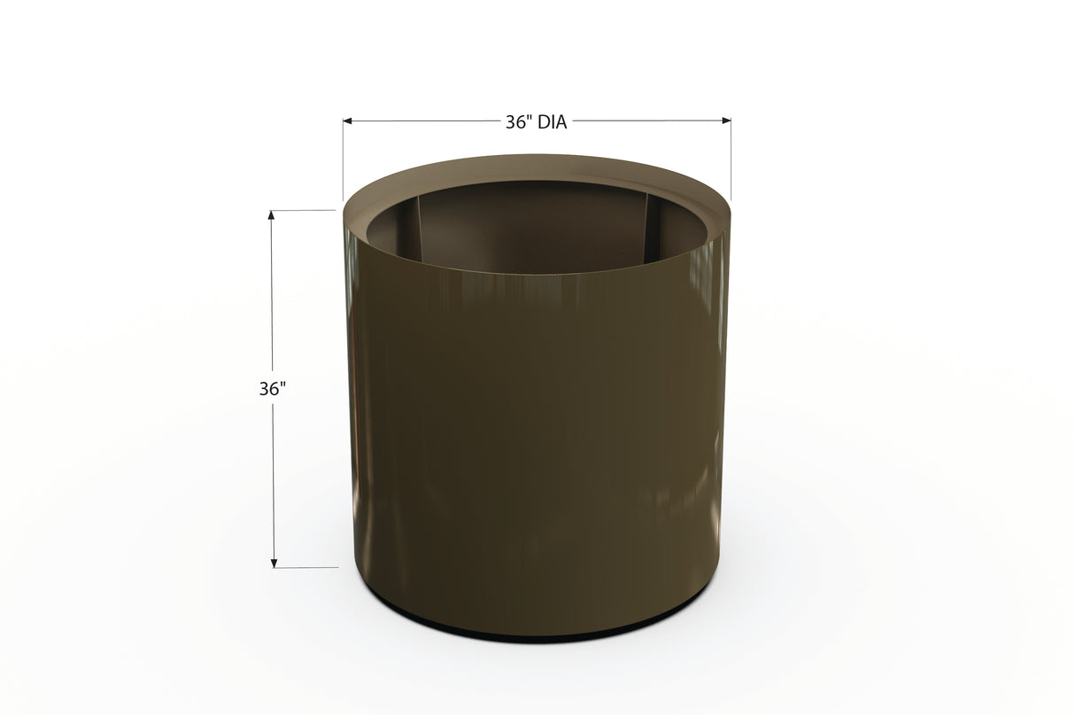 Aluminum Round Planter – 24" to 36" DIA
