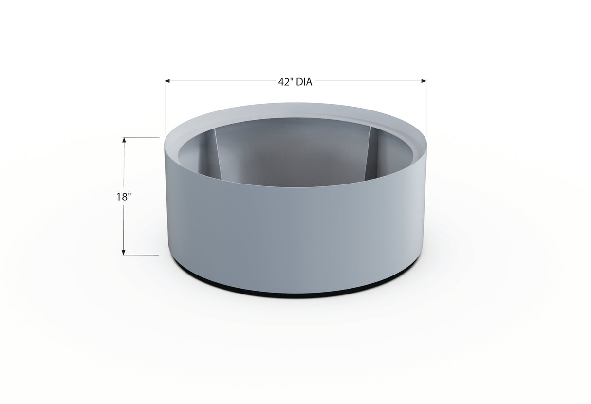 30% OFF Aluminum Round Planter – 48" DIA x 18" H