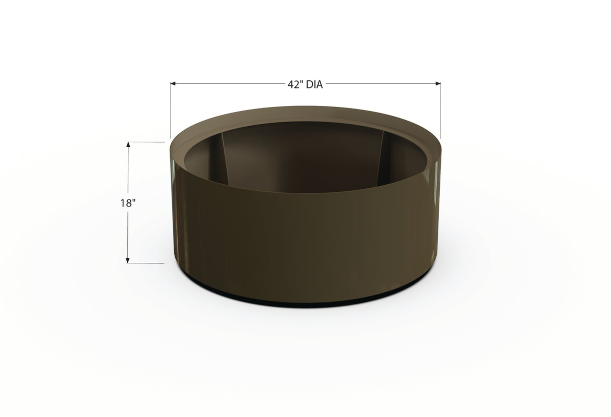 30% OFF Aluminum Round Planter – 48" DIA x 18" H