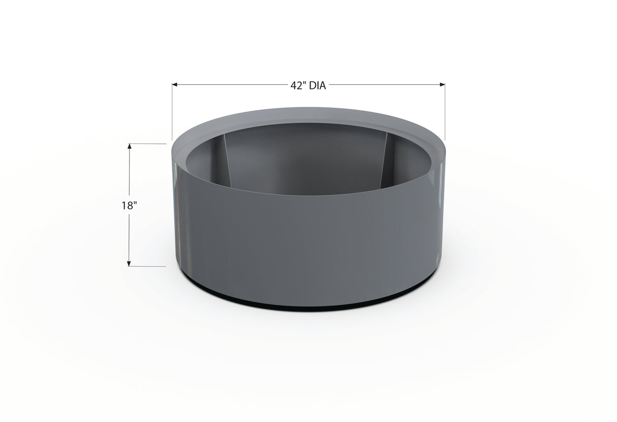 30% OFF Aluminum Round Planter – 48" DIA x 18" H