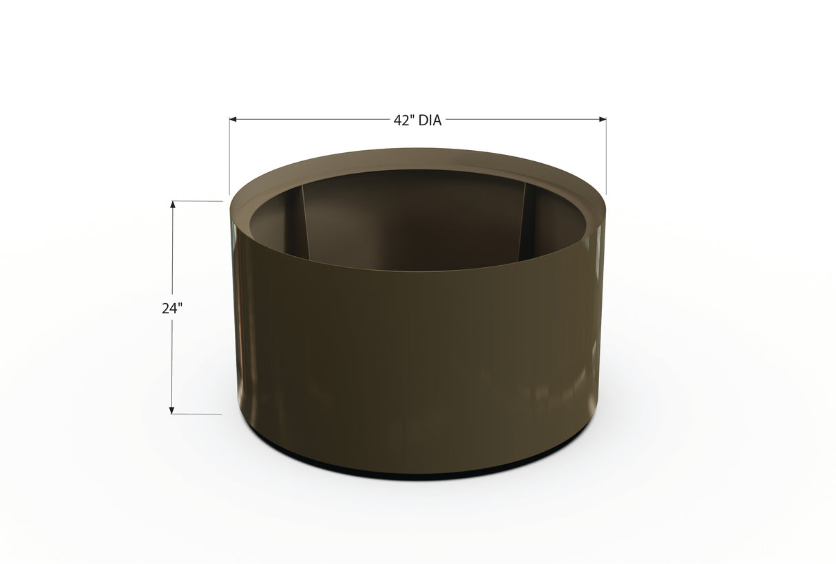 30% OFF Aluminum Round Planter – 48" DIA x 18" H