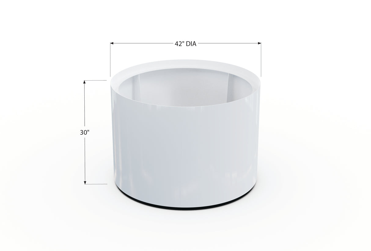 30% OFF Aluminum Round Planter – 48" DIA x 18" H