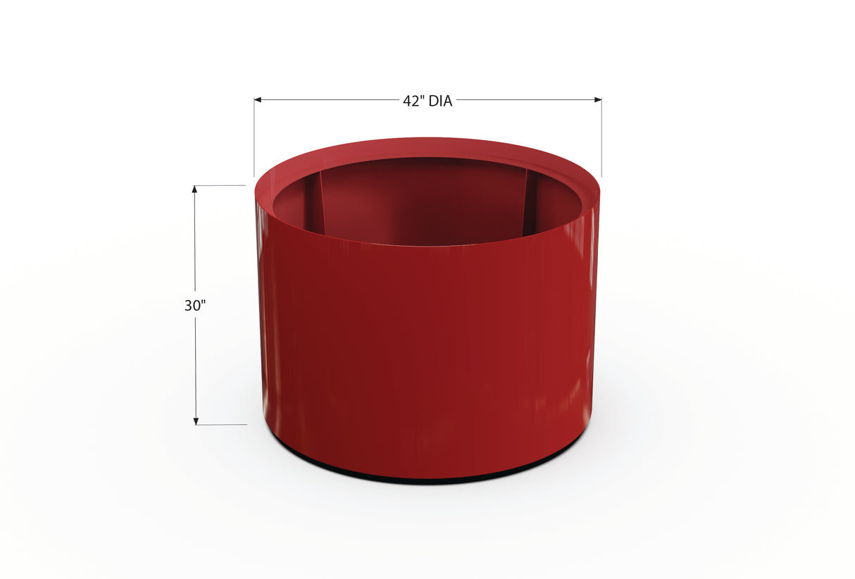 30% OFF Aluminum Round Planter – 48" DIA x 18" H