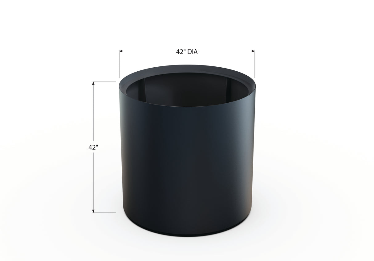 30% OFF Aluminum Round Planter – 48" DIA x 18" H