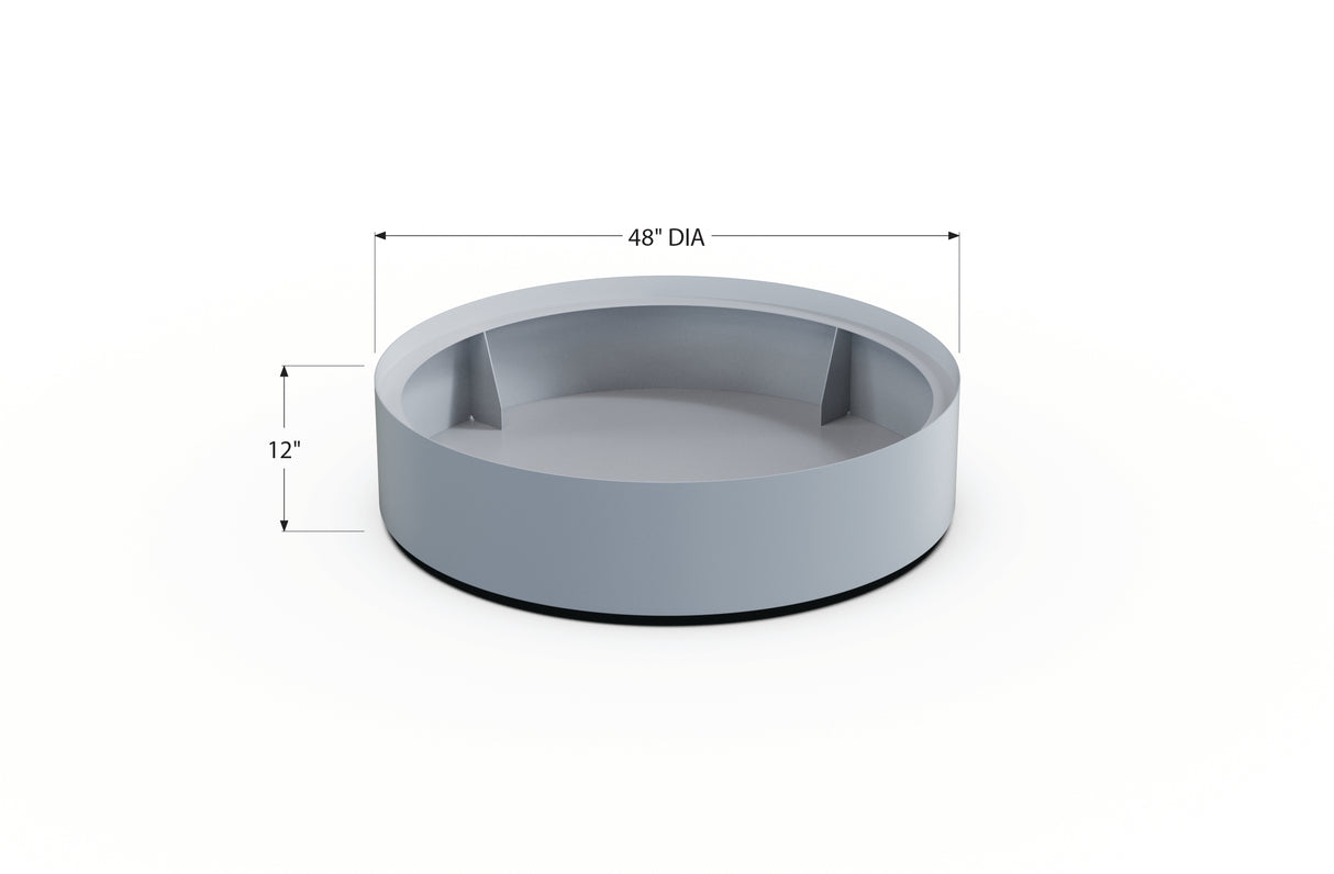 30% OFF Aluminum Round Planter – 48" DIA x 18" H