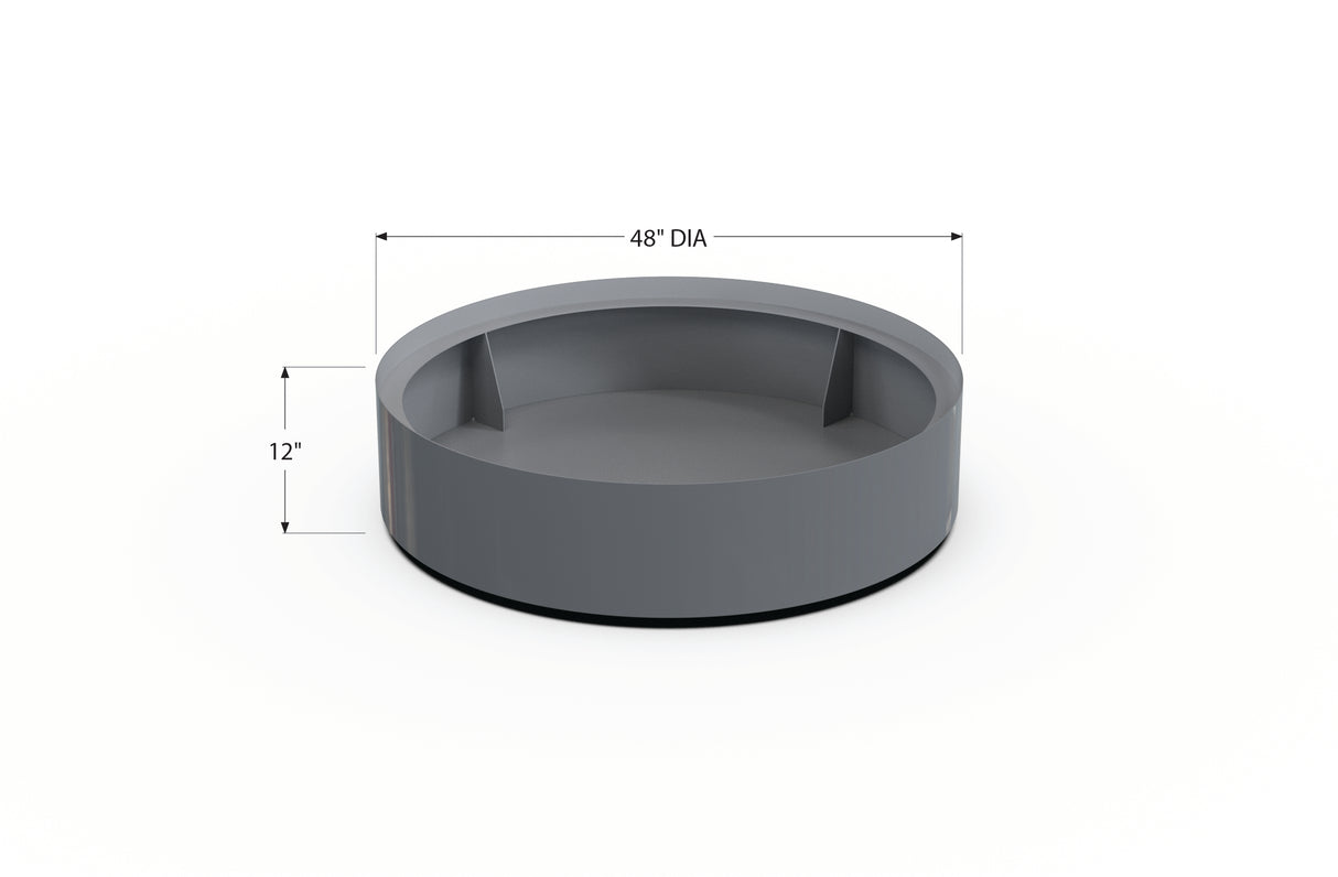 30% OFF Aluminum Round Planter – 48" DIA x 18" H