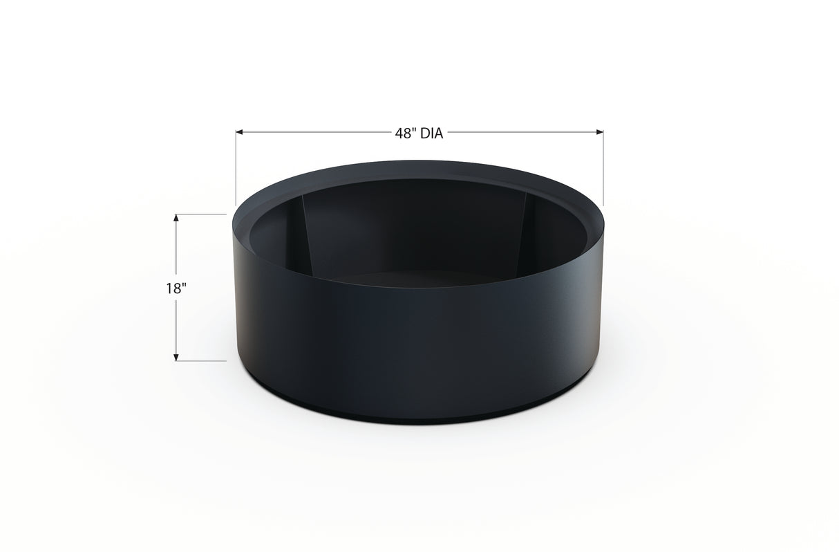 30% OFF Aluminum Round Planter – 48" DIA x 18" H