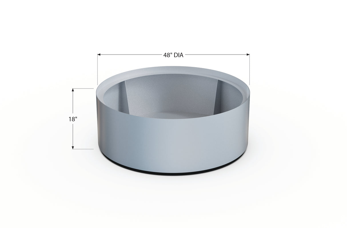 30% OFF Aluminum Round Planter – 48" DIA x 18" H
