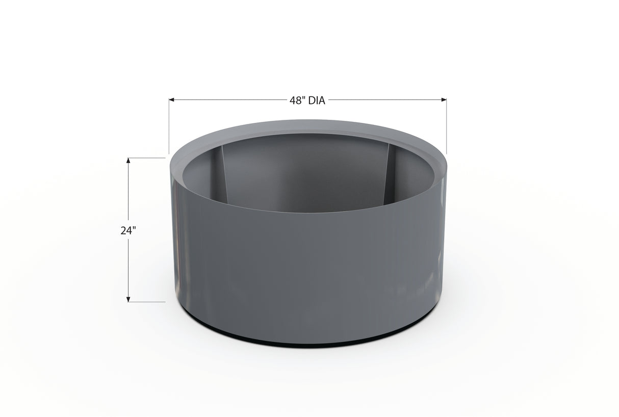 30% OFF Aluminum Round Planter – 48" DIA x 18" H