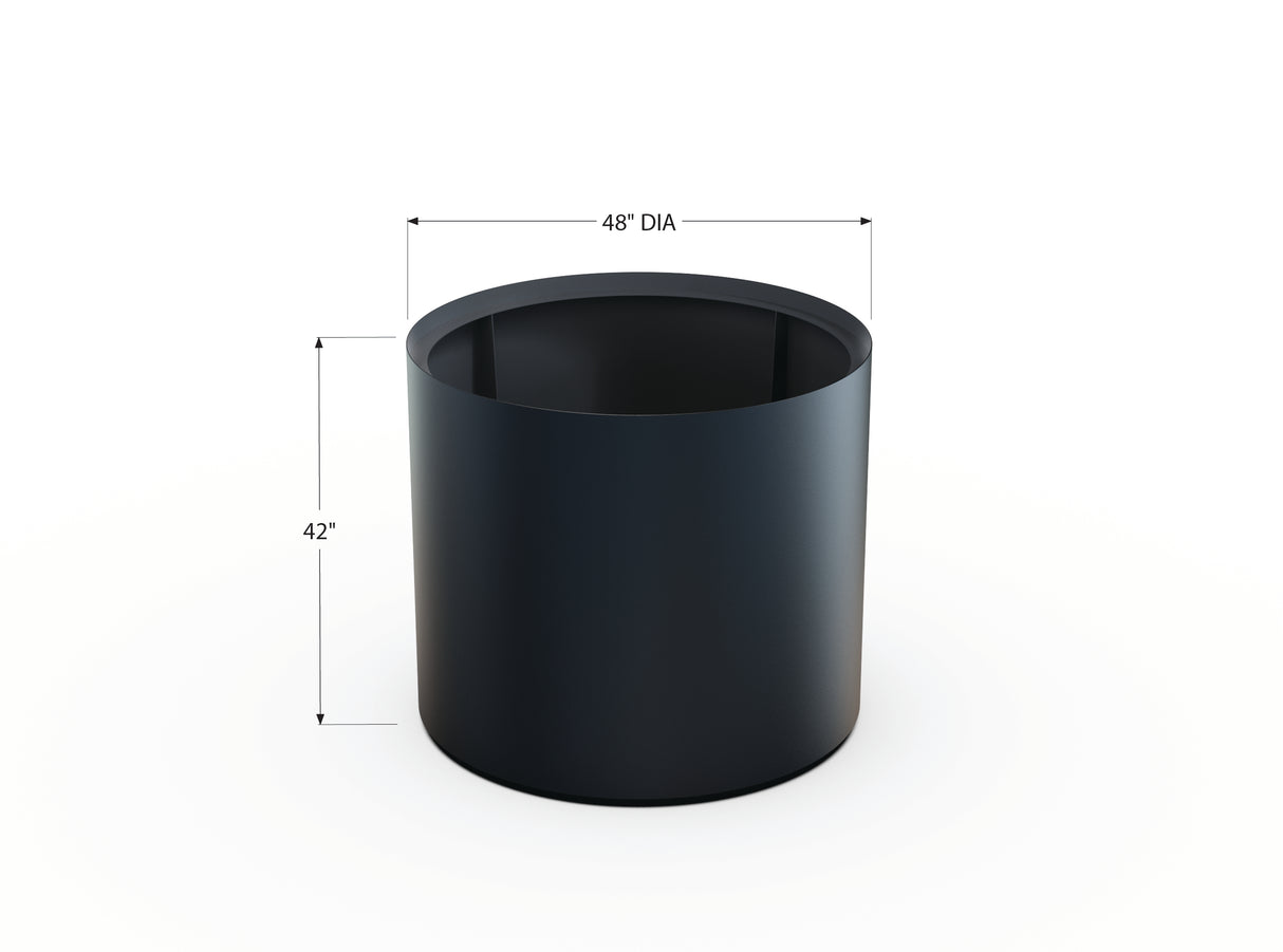 30% OFF Aluminum Round Planter – 48" DIA x 18" H