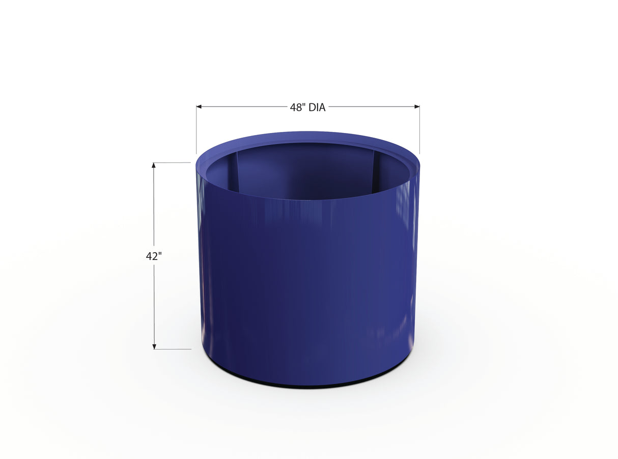 30% OFF Aluminum Round Planter – 48" DIA x 18" H