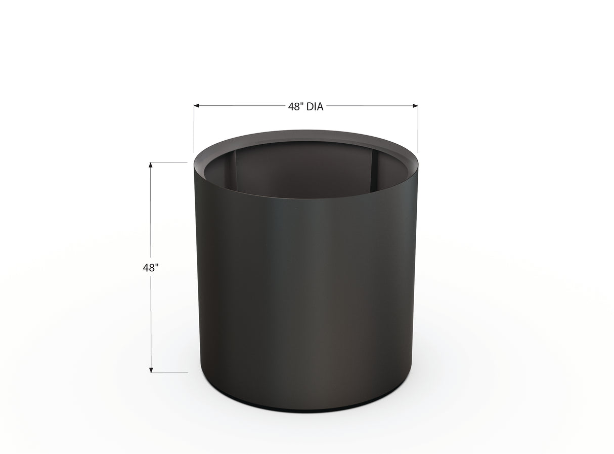 30% OFF Aluminum Round Planter – 48" DIA x 18" H