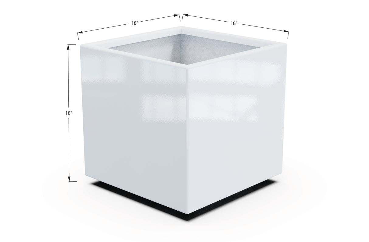 Aluminum Square & Cube Planter – 12" to 24" H