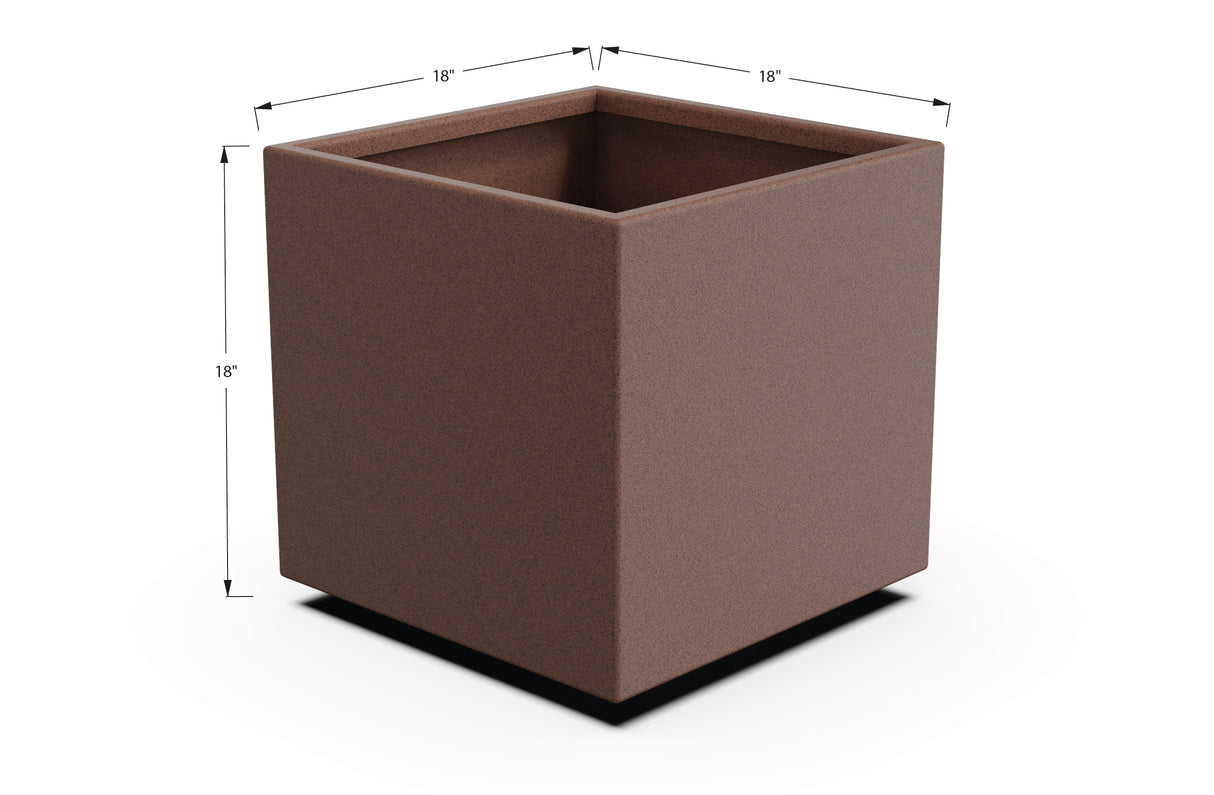 Aluminum Square & Cube Planter – 12" to 24" H