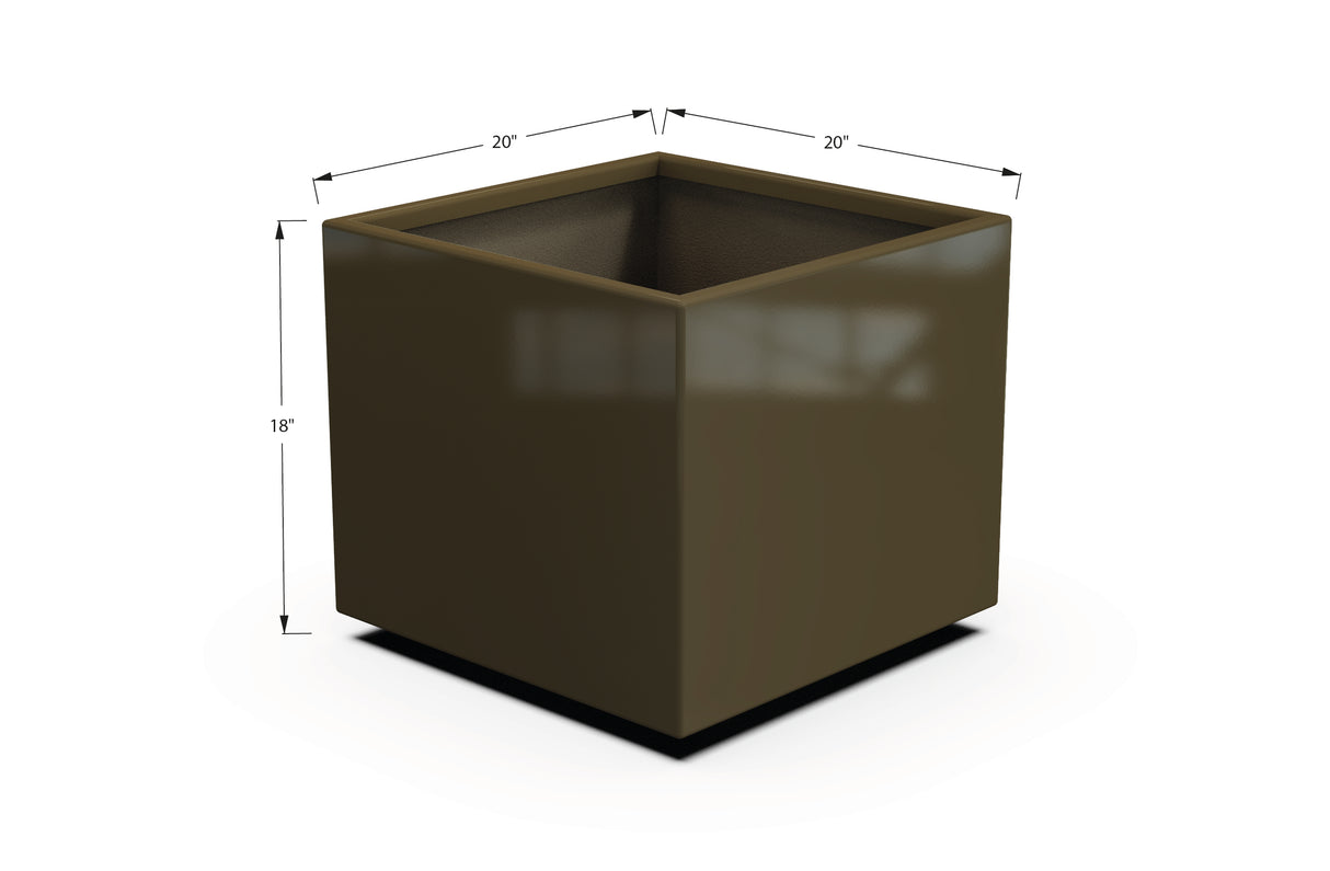 Aluminum Square & Cube Planter – 12" to 24" H