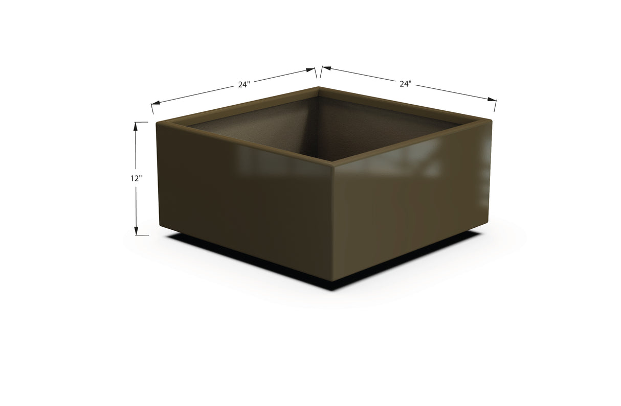Aluminum Square & Cube Planter – 12" to 24" H
