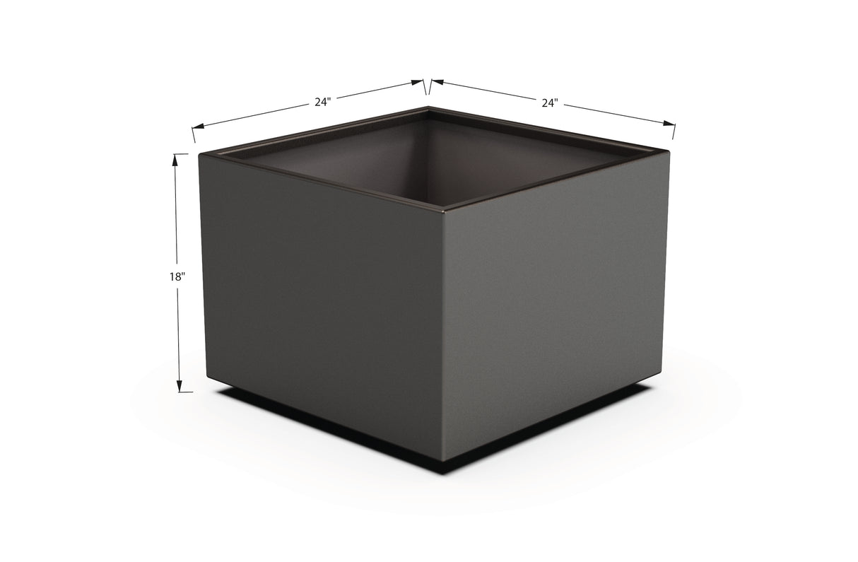 Aluminum Square & Cube Planter – 12" to 24" H