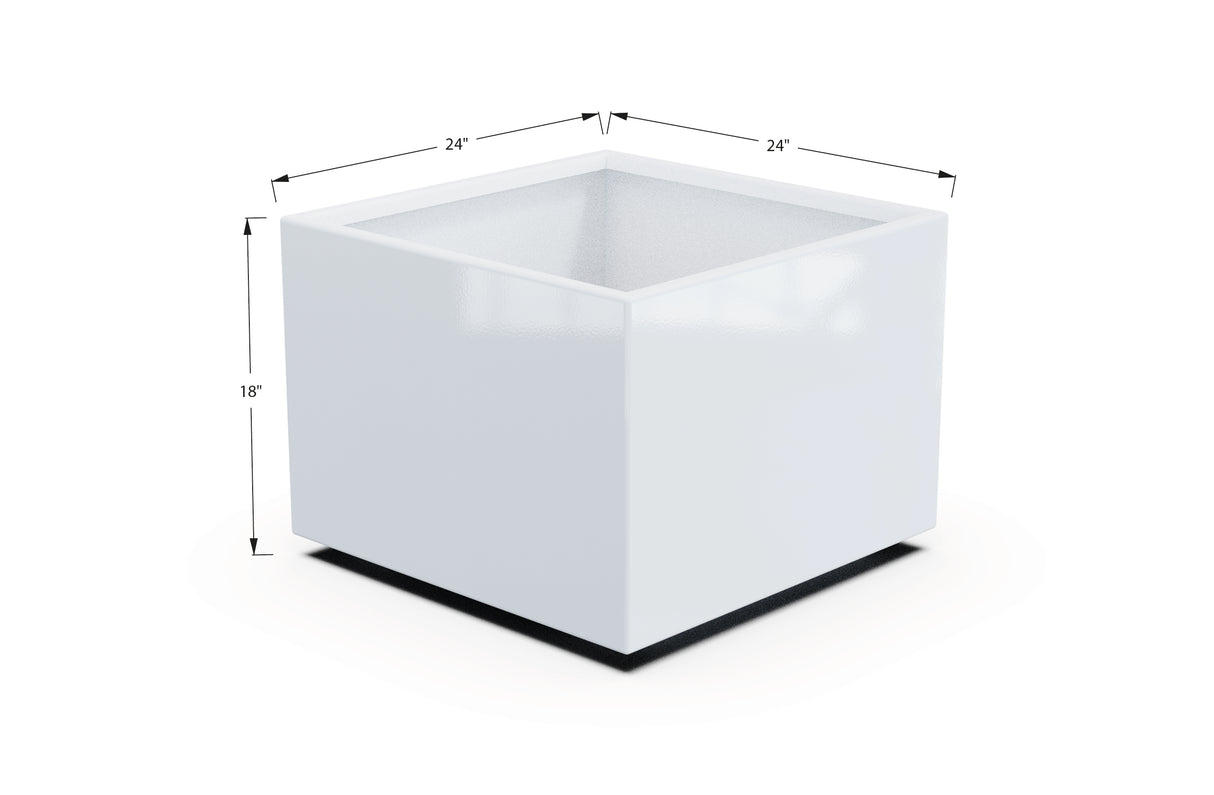 Aluminum Square & Cube Planter – 12" to 24" H