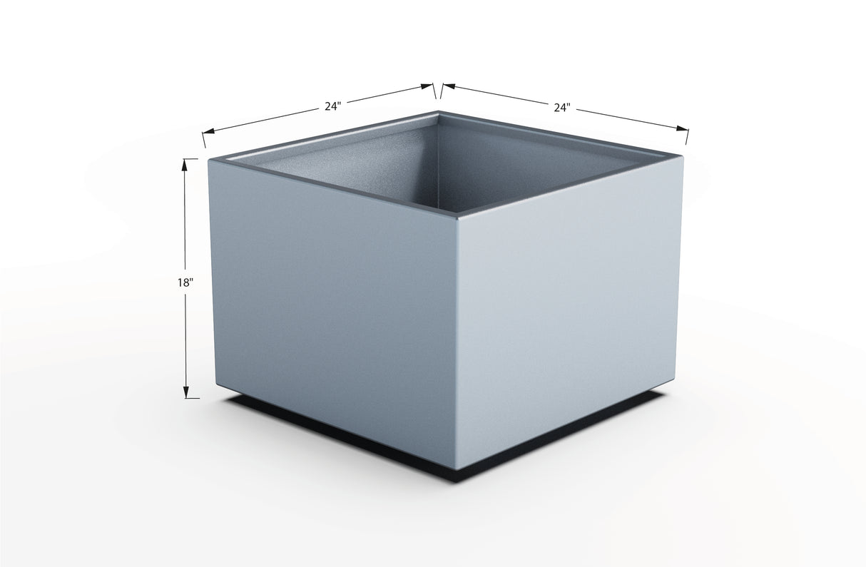 Aluminum Square & Cube Planter – 12" to 24" H