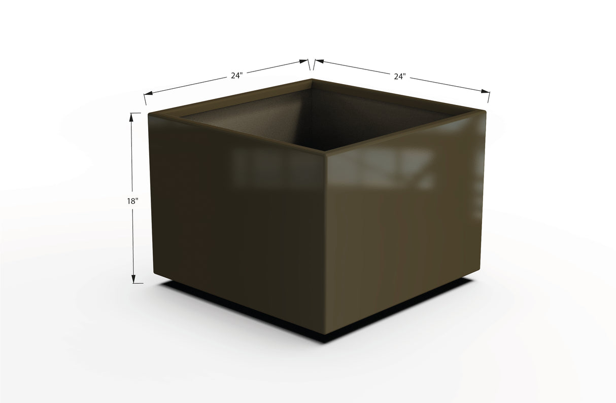 Aluminum Square & Cube Planter – 12" to 24" H