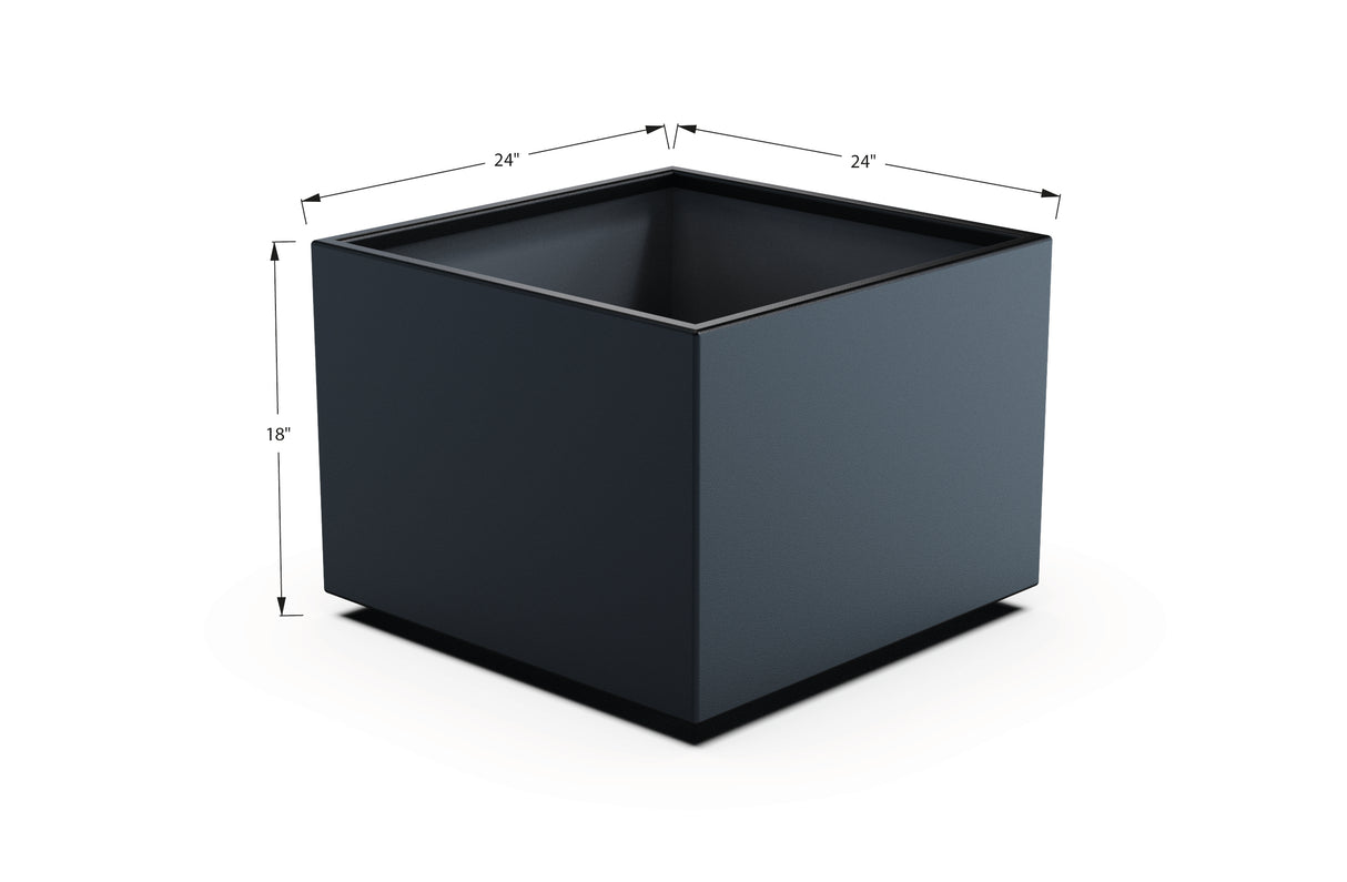 Aluminum Square & Cube Planter – 12" to 24" H