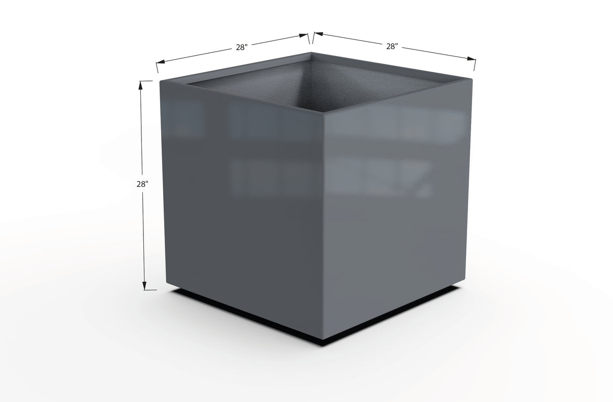 Aluminum Square & Cube Planter – 28" to 48" H