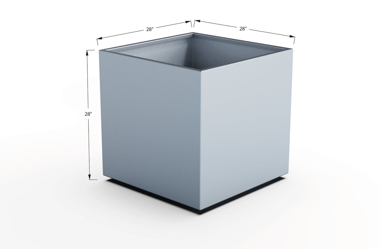 Aluminum Square & Cube Planter – 28" to 48" H