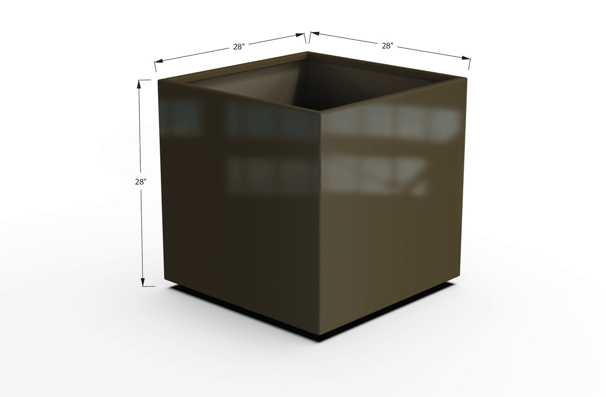 Aluminum Square & Cube Planter – 28" to 48" H