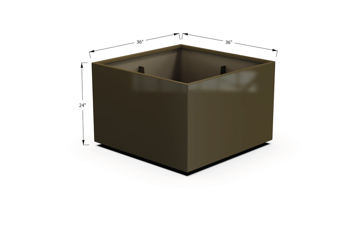Aluminum Square & Cube Planter – 12" to 24" H
