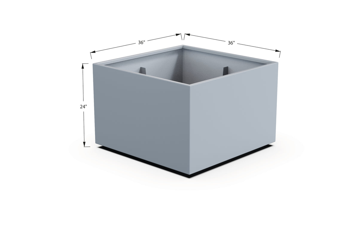 Aluminum Square & Cube Planter – 12" to 24" H