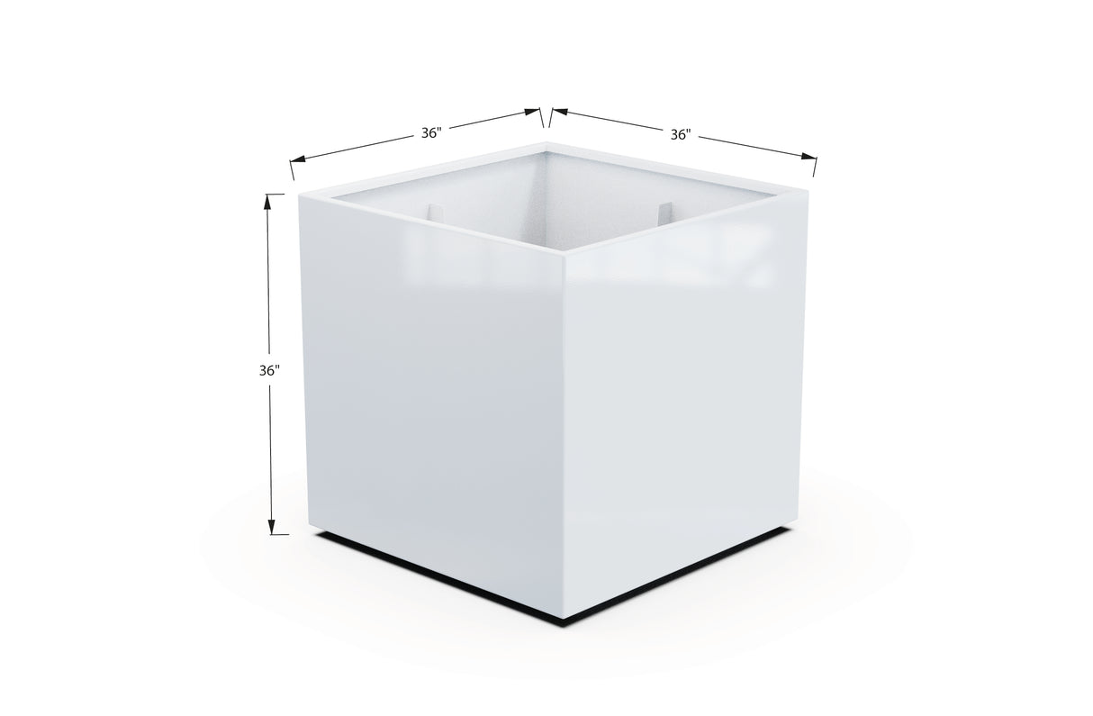 Aluminum Square & Cube Planter – 28" to 48" H
