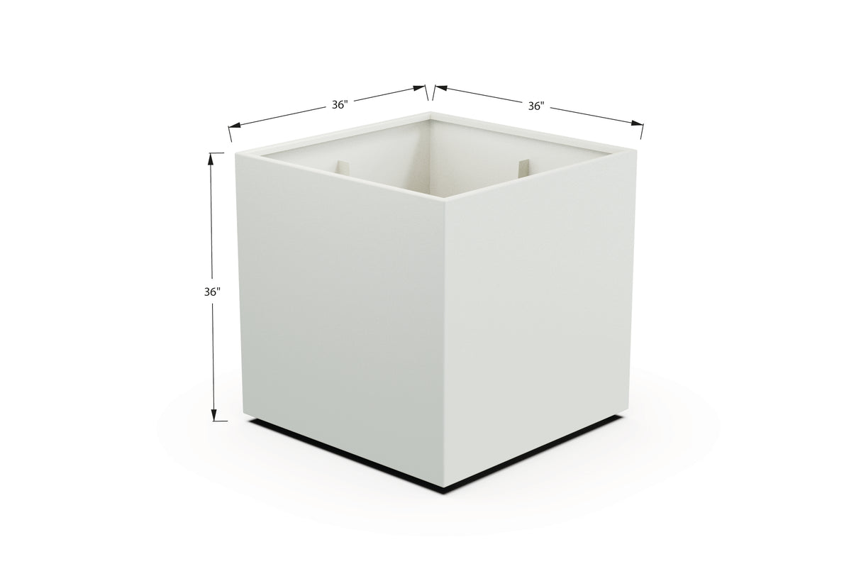 Aluminum Square & Cube Planter – 28" to 48" H