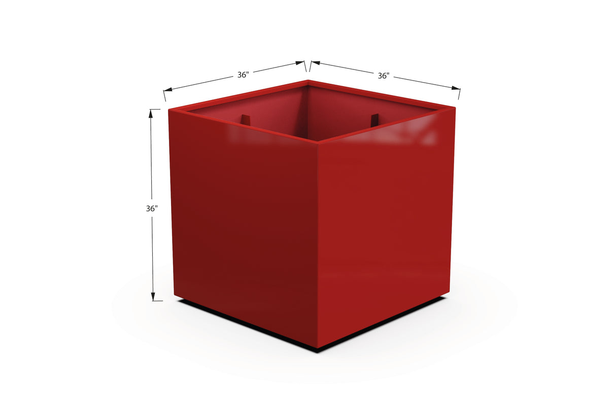 Aluminum Square & Cube Planter – 28" to 48" H