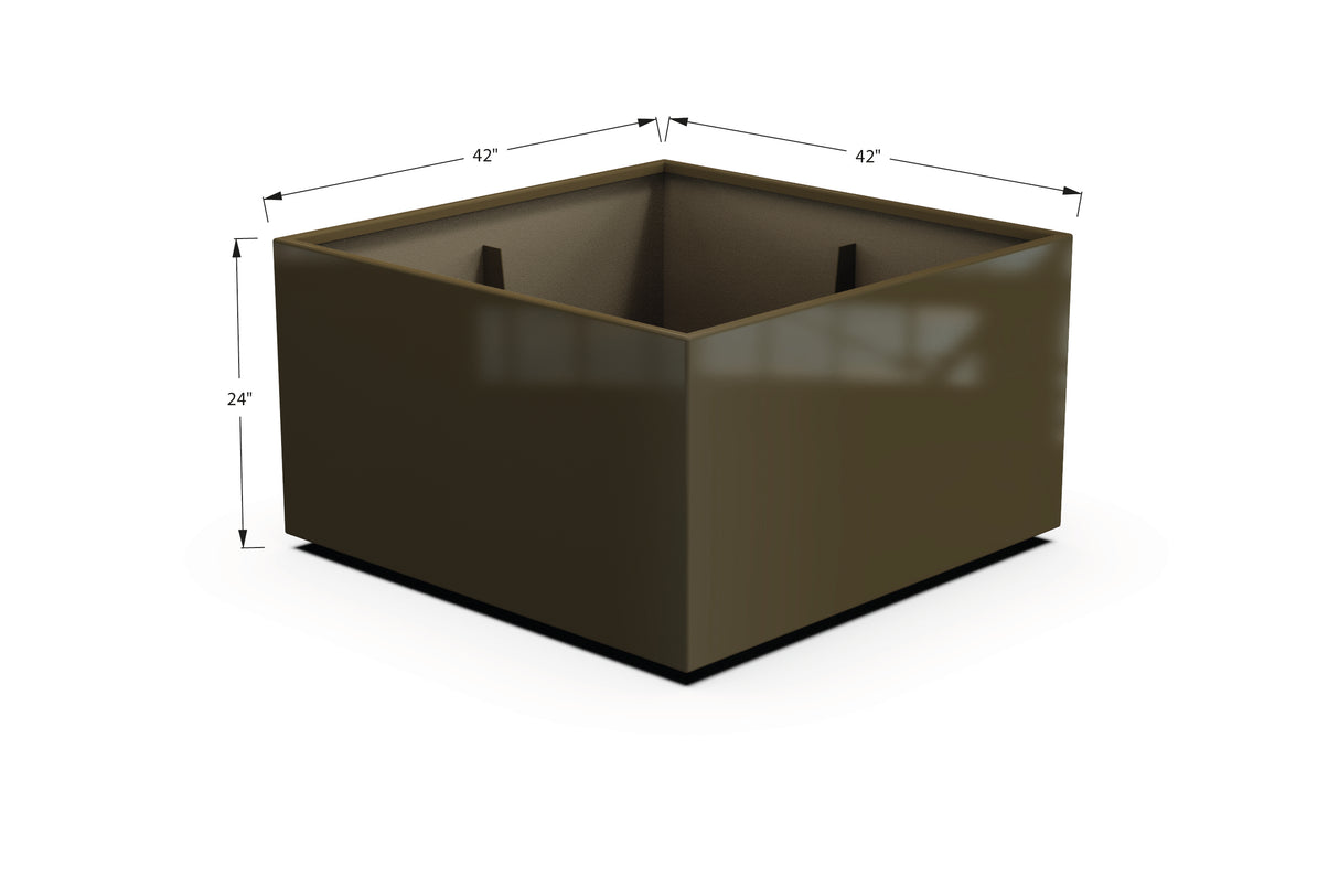 Aluminum Square & Cube Planter – 12" to 24" H