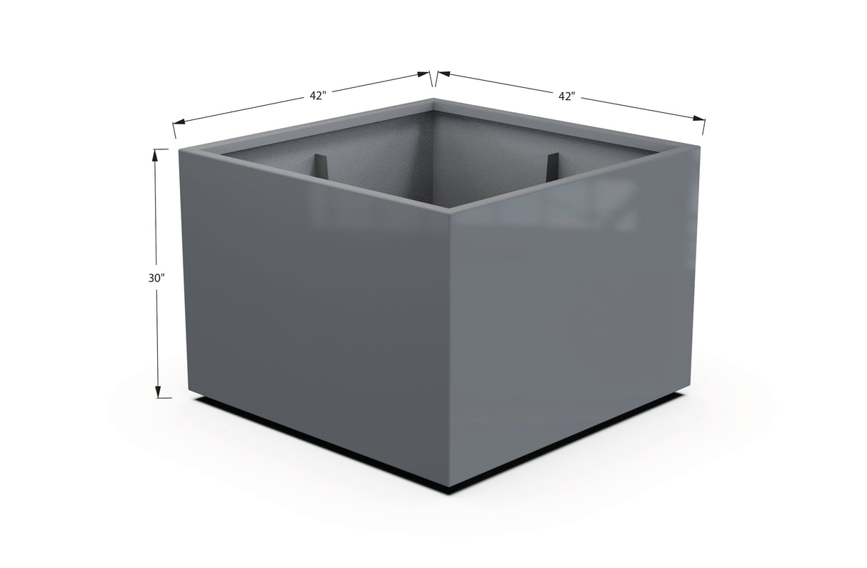 Aluminum Square & Cube Planter – 28" to 48" H