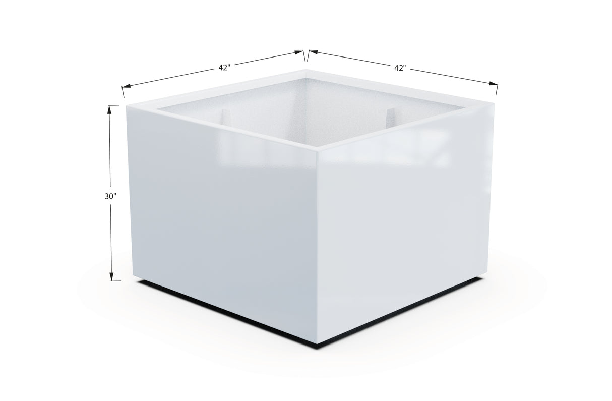 Aluminum Square & Cube Planter – 28" to 48" H