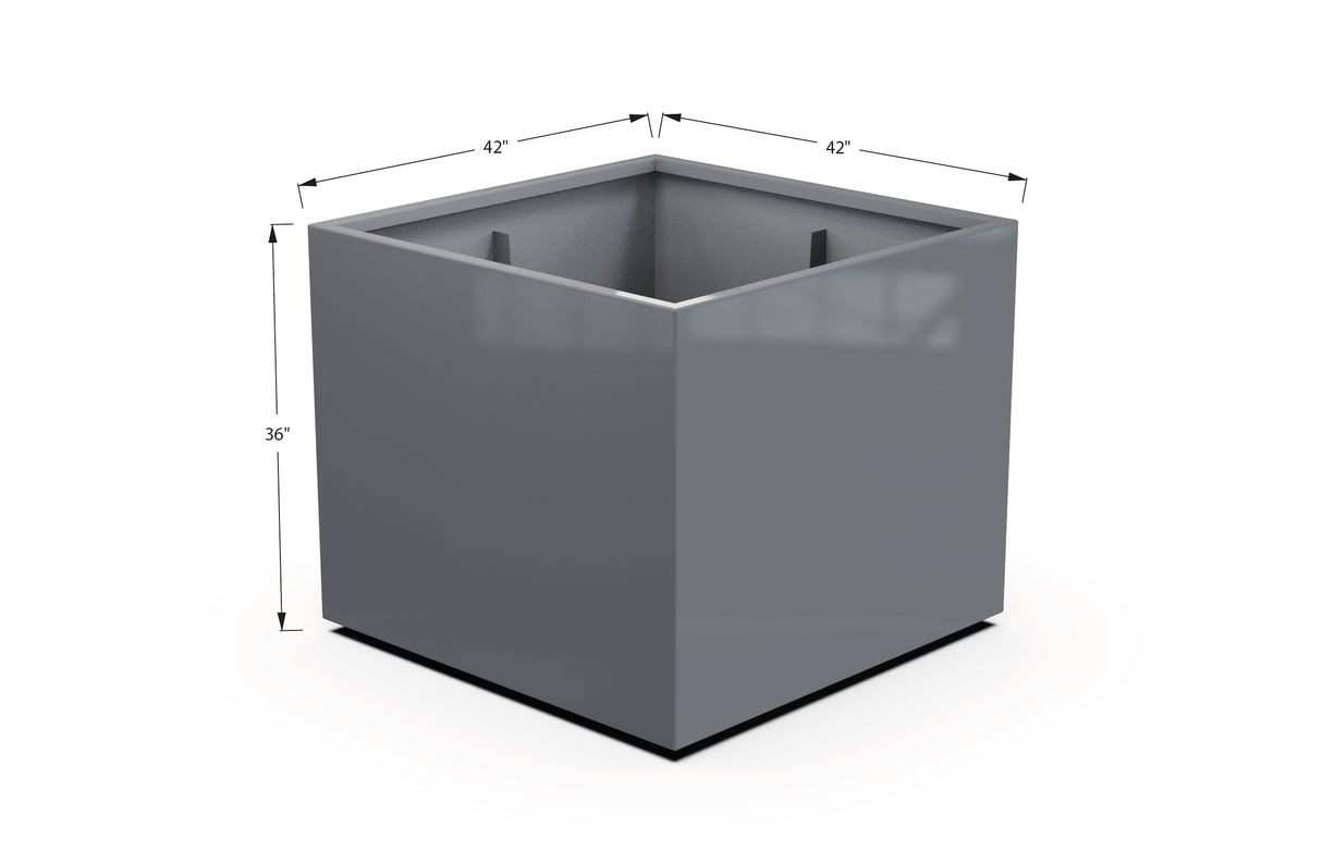 Aluminum Square & Cube Planter – 28" to 48" H