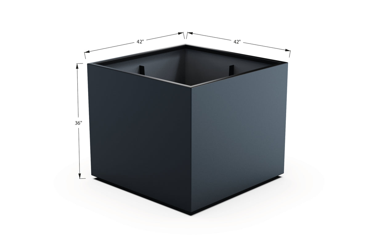 Aluminum Square & Cube Planter – 28" to 48" H