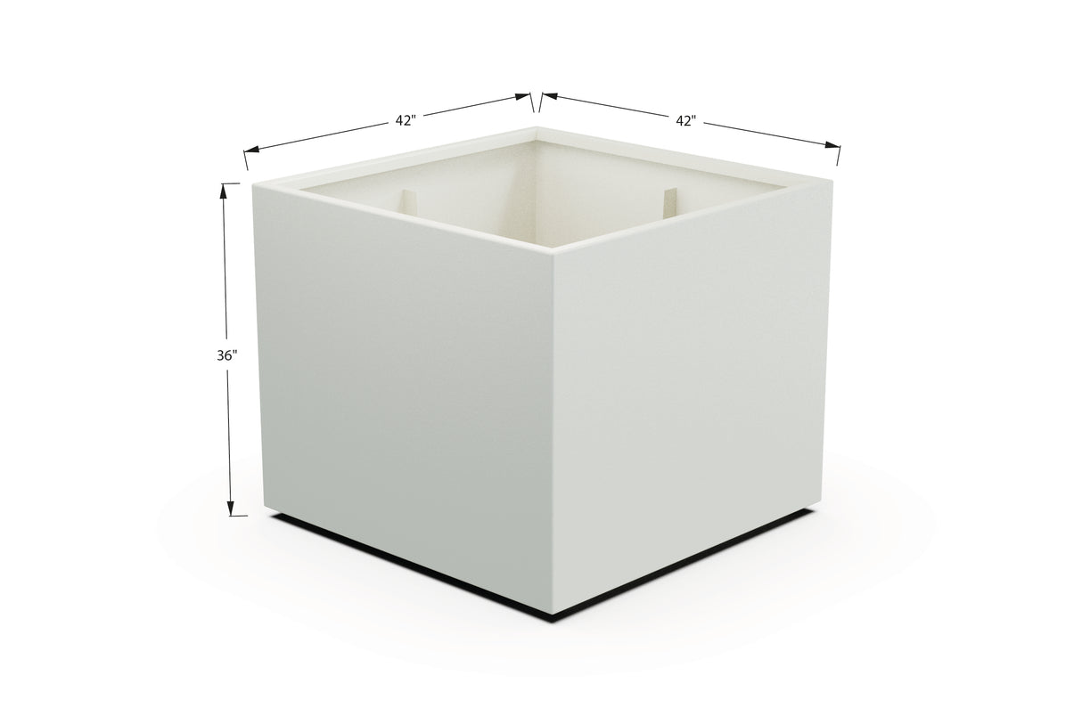 Aluminum Square & Cube Planter – 28" to 48" H
