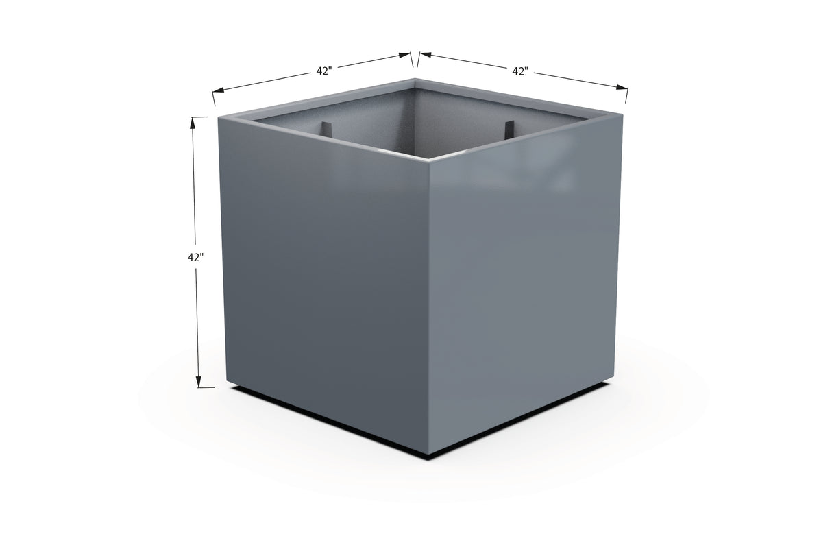 Aluminum Square & Cube Planter – 28" to 48" H
