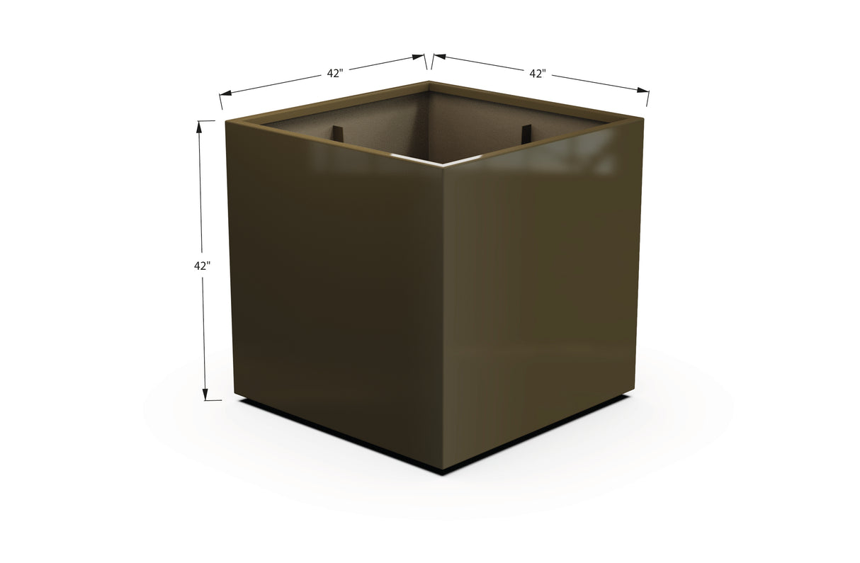 Aluminum Square & Cube Planter – 28" to 48" H
