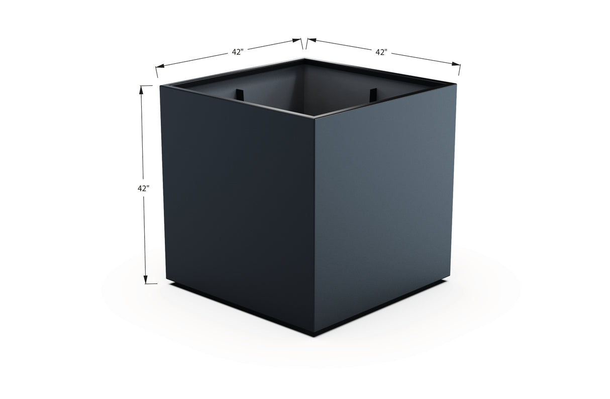 Aluminum Square & Cube Planter – 28" to 48" H