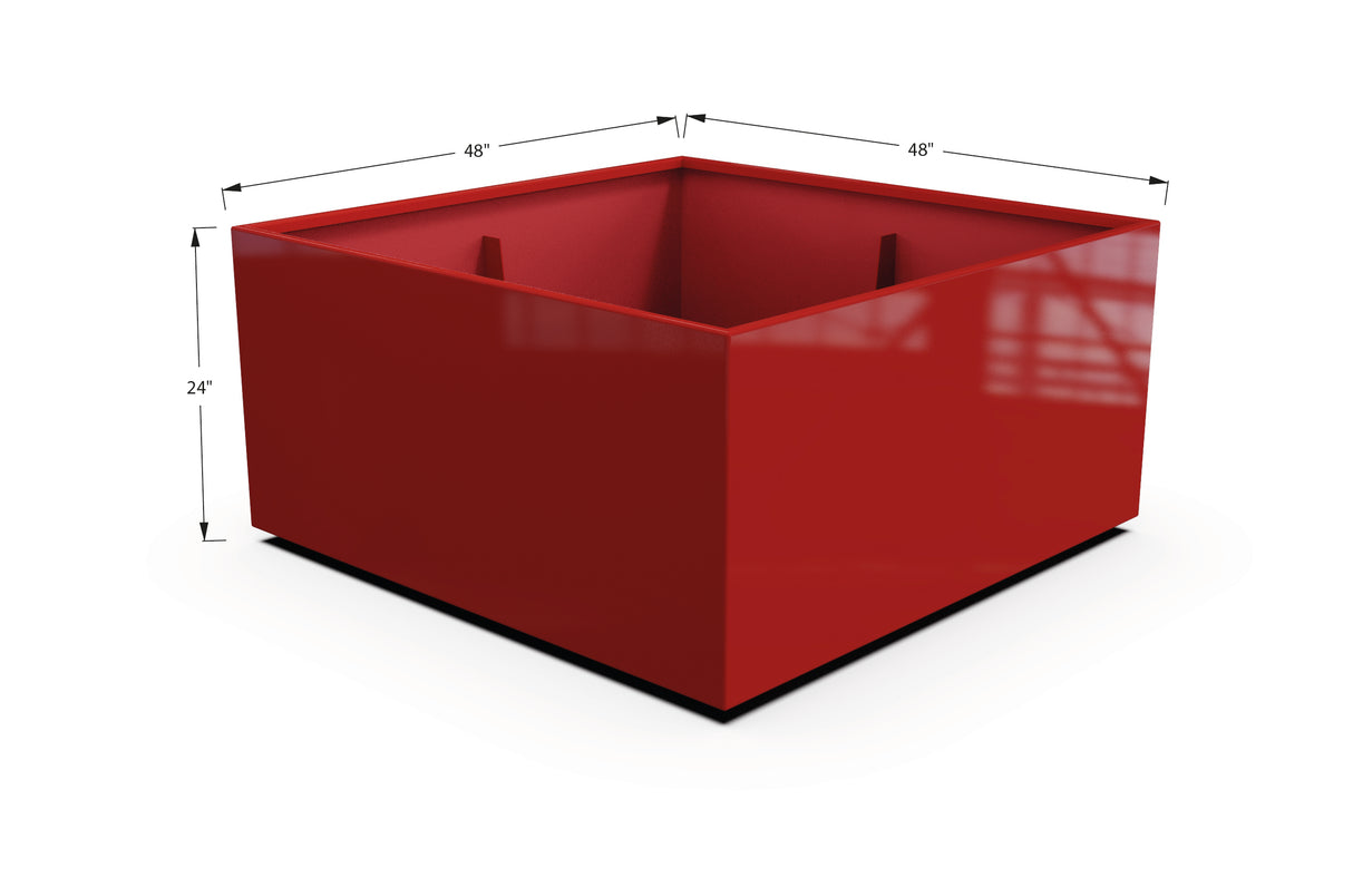 Aluminum Square & Cube Planter – 12" to 24" H